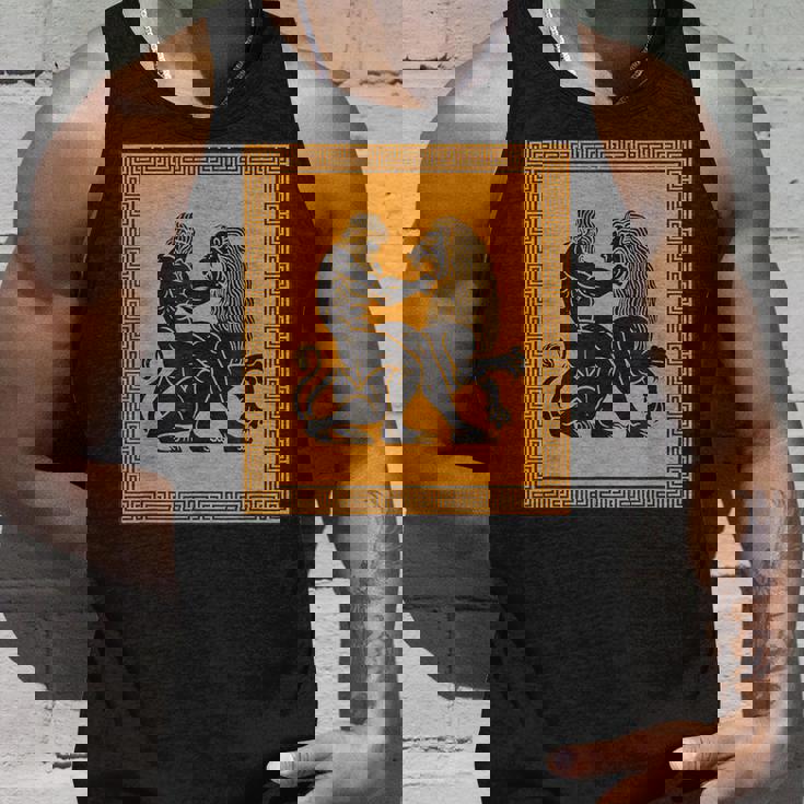ヘラクレスライオン ギリシャ神話 古代神話 歴史アート タンクトップ 彼への贈り物