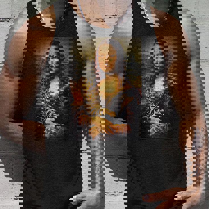 ベンガル猫 モナリザ 絵画 アート ママ お父さん タンクトップ 彼への贈り物