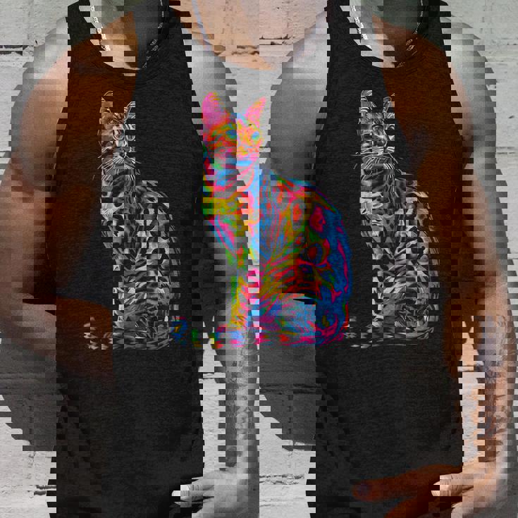 ベンガル猫ポップアート タンクトップ 彼への贈り物