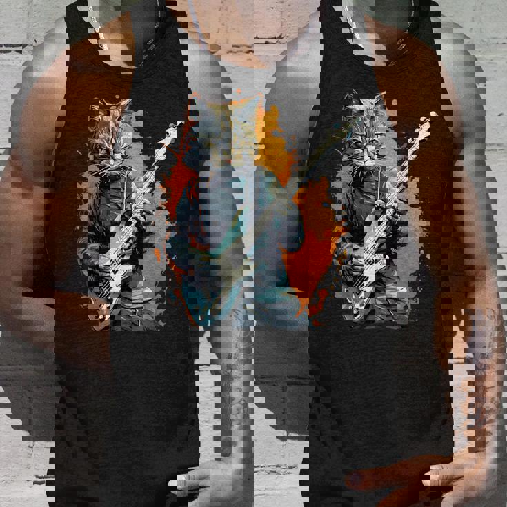 ベースギター 音楽 猫 ギターを弾く タンクトップ 彼への贈り物