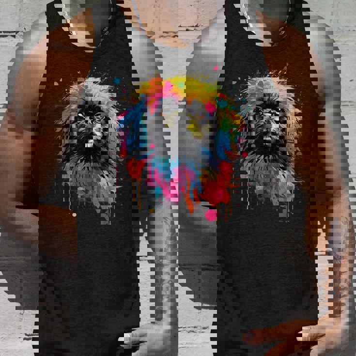 ペキニーズに描かれたペキニーズに描かれたかわいいペキニーズ犬 タンクトップ 彼への贈り物