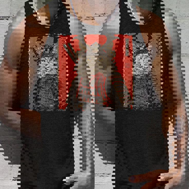 ペルシャ猫 日本美術 サムライ 浮世絵 ヴィンテージ タンクトップ 彼への贈り物