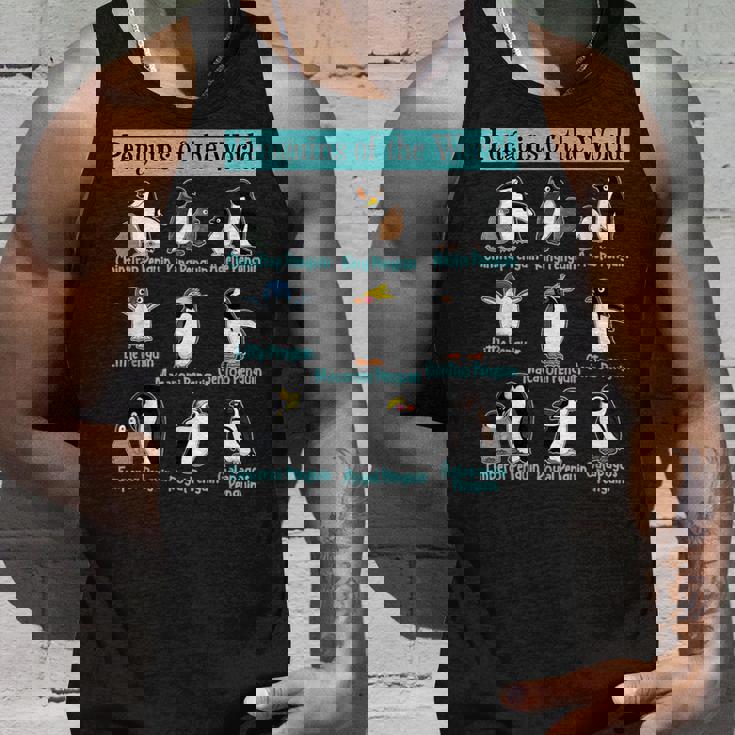 ペンギンの種類 ペンギン好き 野生動物 北極 シーバードファン タンクトップ 彼への贈り物