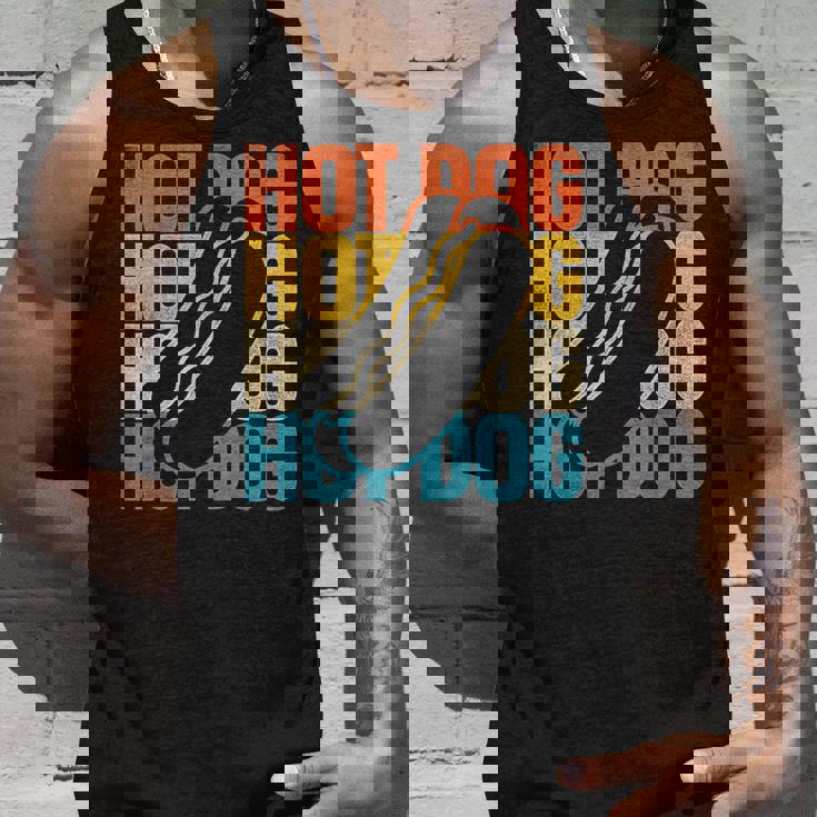 ホットドッグ 大人用 レトロ ヴィンテージ ホットドッグ タンクトップ 彼への贈り物