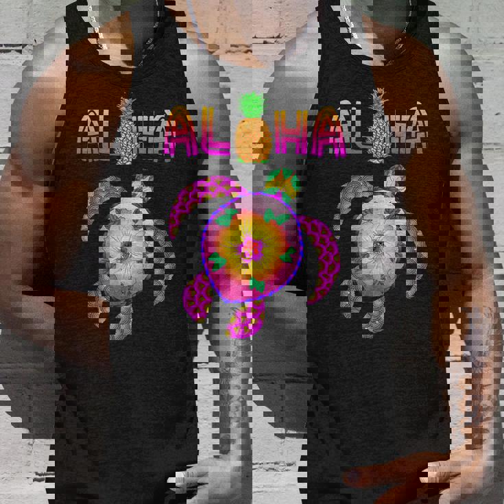 ホヌウミガメ アロハ ハワイ諸島 バケーション タンクトップ 彼への贈り物