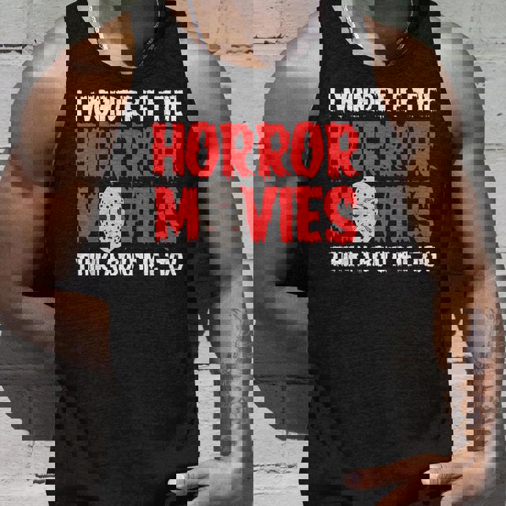ホラー映画「I Wonder If Horror Movies Think About Me Too 」ホラームービー タンクトップ 彼への贈り物
