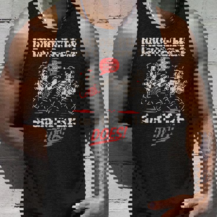 ホラー映画は怖がらない、小さな話をする、おもしろい不安 タンクトップ 彼への贈り物