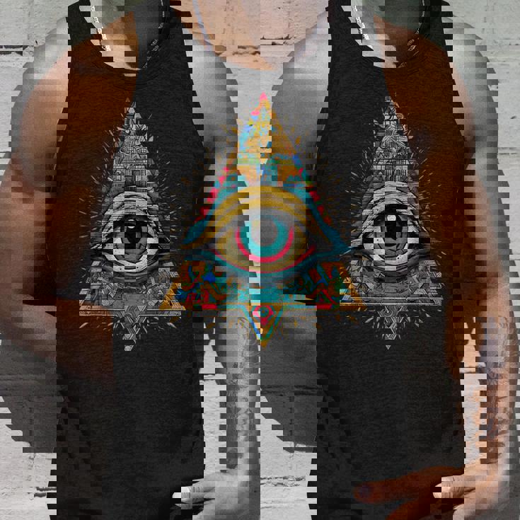 ホルスアイ オールシーイングアイ ピラミッド イルミナティ フリーメイソン タンクトップ 彼への贈り物