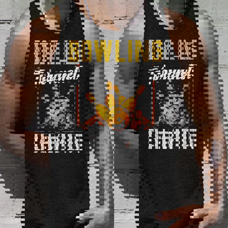 ボウリング大会優勝 クルー ボウリング チーム ホビー ボウラー タンクトップ 彼への贈り物