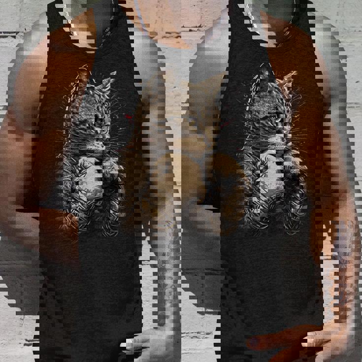 ボクシング キャット ボクサー 面白い猫のグラフィック タンクトップ 彼への贈り物