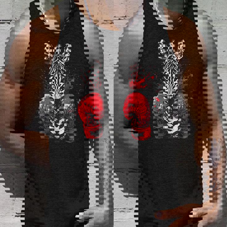 ボクシング ゼブラ ボクシンググローブ キックボクシング おもしろボクサー タンクトップ 彼への贈り物