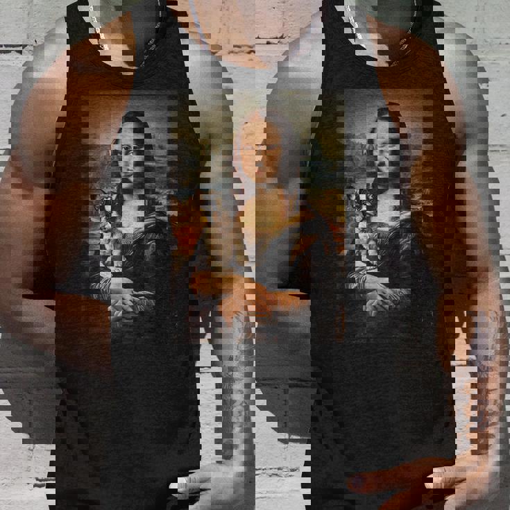 ボストンテリア モナリザ 絵画 アート 犬 ママ お父さん タンクトップ 彼への贈り物