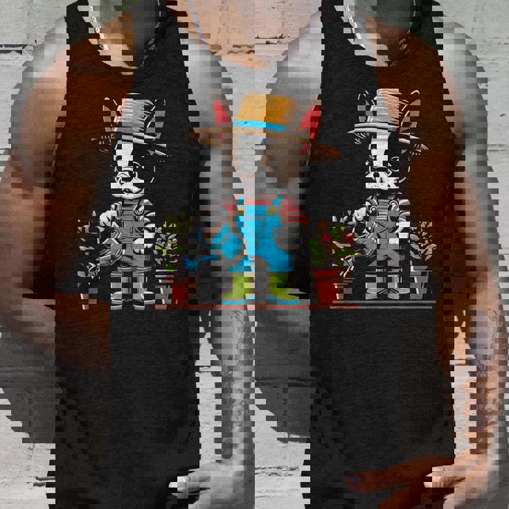 ボストンテリア 水やり 植物 ガーデニング 犬好き タンクトップ 彼への贈り物