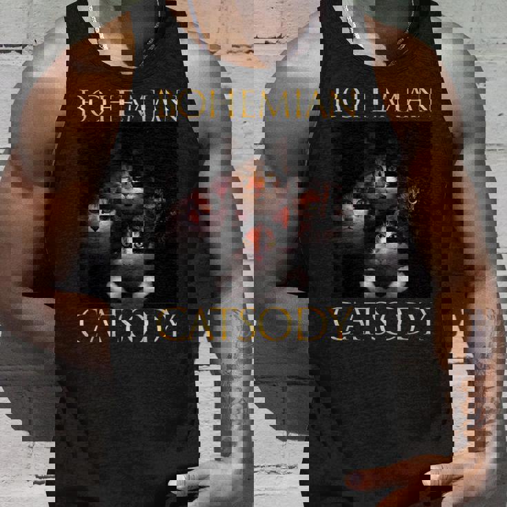 ボヘミアン キャットソディ 猫 子猫 ニャー パロディ 面白い 猫好き タンクトップ 彼への贈り物