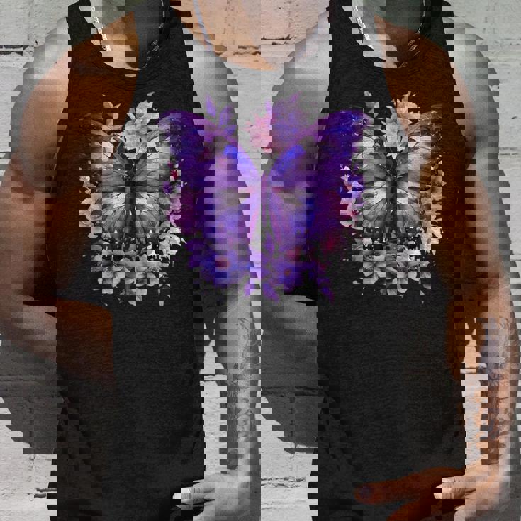 ボヘミアン パープルバタフライ レトロ 魔女の蛾 ヴィンテージ ラベンダー タンクトップ 彼への贈り物