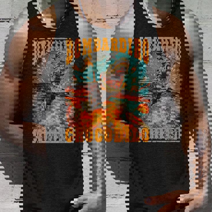 ボンバディロクロコダイルミームクロコダイルファイア-イタリアンブレインロット タンクトップ 彼への贈り物