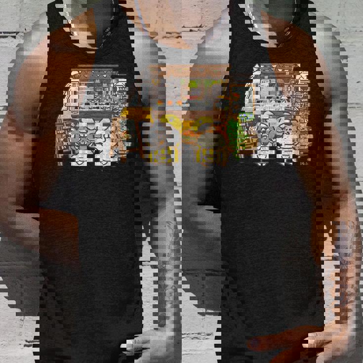 ボンレス犬とボンレス猫 キッチンカー ダークカラー タンクトップ 彼への贈り物