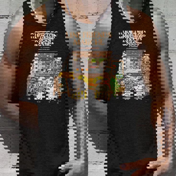 ボンレス犬とボンレス猫 キッチンカーロゴ付 ダークカラー タンクトップ 彼への贈り物