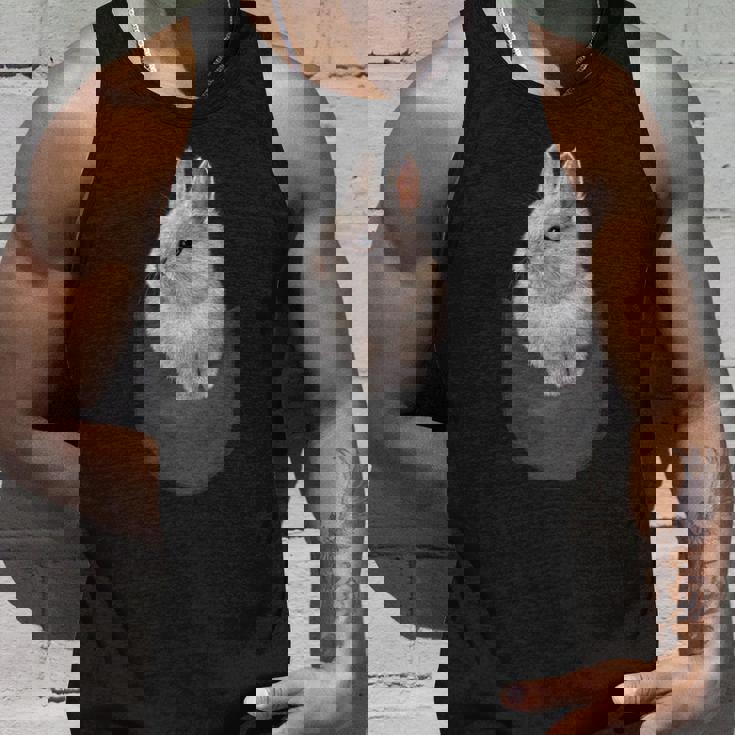 ポケット ホワイト 子ウサギ タンクトップ 彼への贈り物