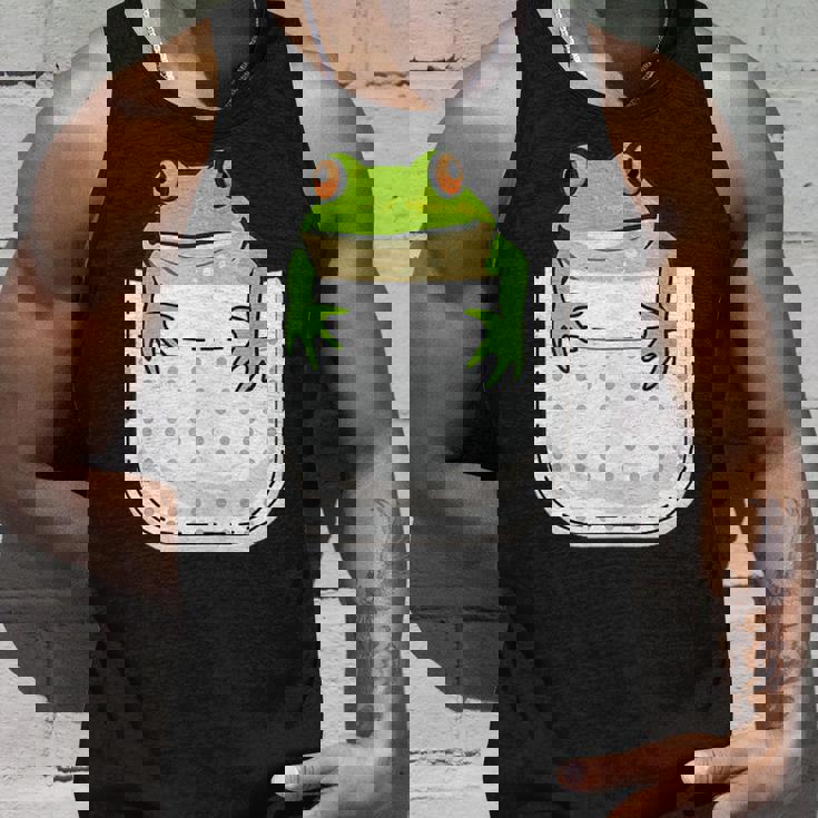 ポケットに入ったカエルのシャツ 面白いカエルのtシャツ カエルの恋人 タンクトップ 彼への贈り物