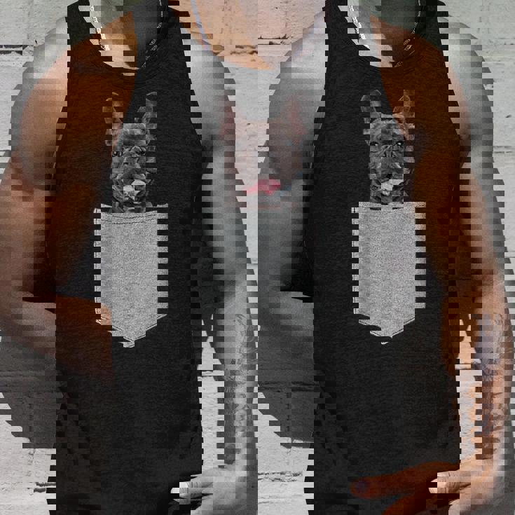 ポケットの中のフレンチブルドッグかわいいフレンチブルドッグオーナーギフト タンクトップ 彼への贈り物