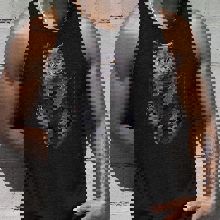 ポケットの中の猫ポケットキャット猫好き ねこ好き ネコ好きニャー猫 猫の飼い主 心電図 おもしろ 可愛い ねこ ネコ 猫 タンクトップ 彼への贈り物