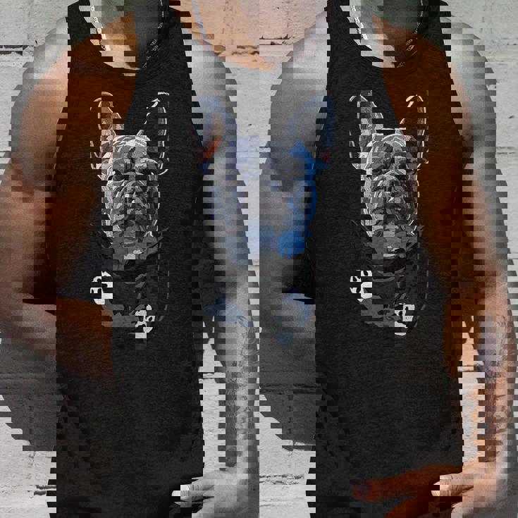 ポケットの中の面白いフレンチフレンチ犬好きフレンチブルドッグ タンクトップ 彼への贈り物