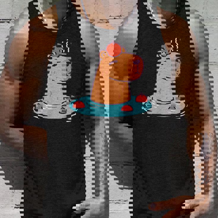 ポケットカピバラ 温泉に浸ける カピバラ タンクトップ 彼への贈り物