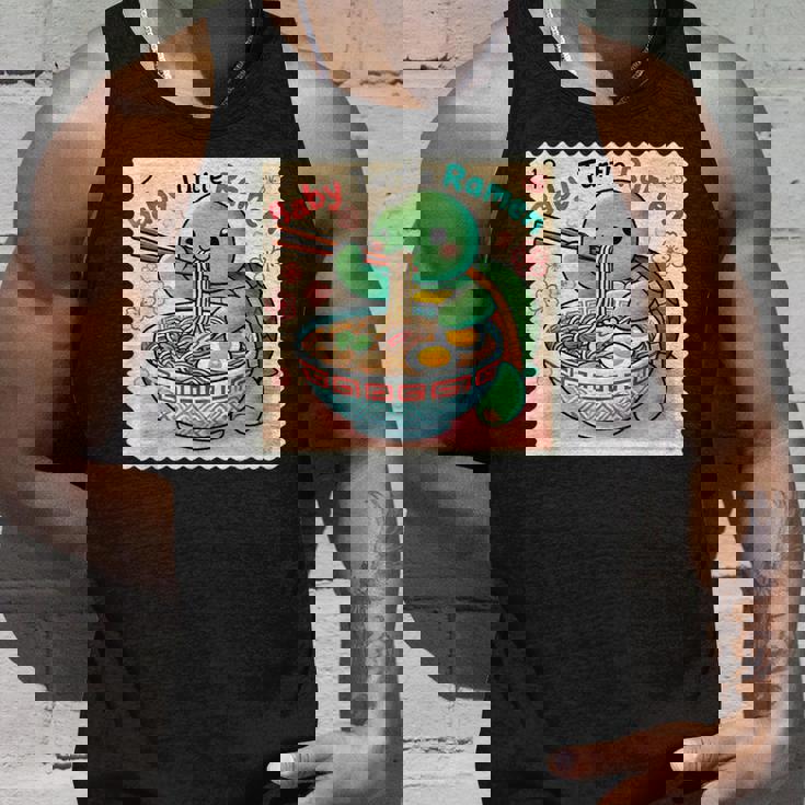 ポップ 和 アート 切手 かわいい 赤ちゃん 亀 ラーメン タンクトップ 彼への贈り物