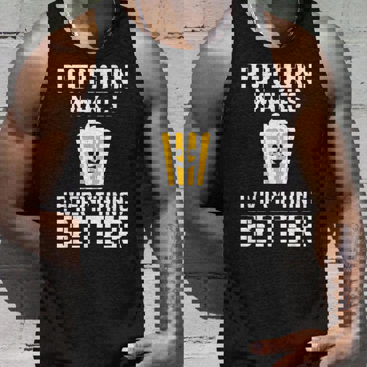 ポップコーンがすべてをより良くするコーンスナックポップコーン。 タンクトップ 彼への贈り物