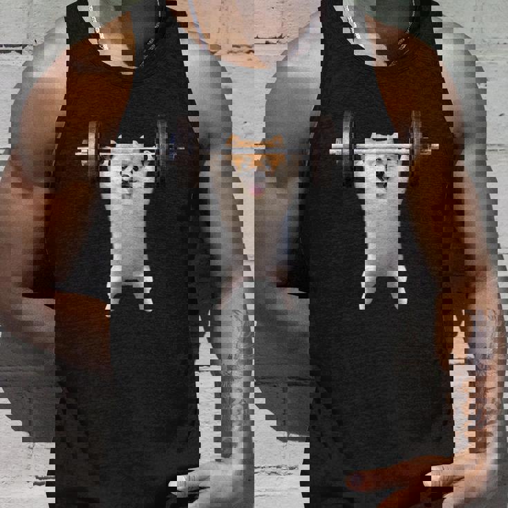 ポメラニアン イヌ 面白いtシャツ 犬 筋トレ 文字入り メンズ おもしろ 面白い 服 グッズ 文字tシャツ ネタ タンクトップ 彼への贈り物