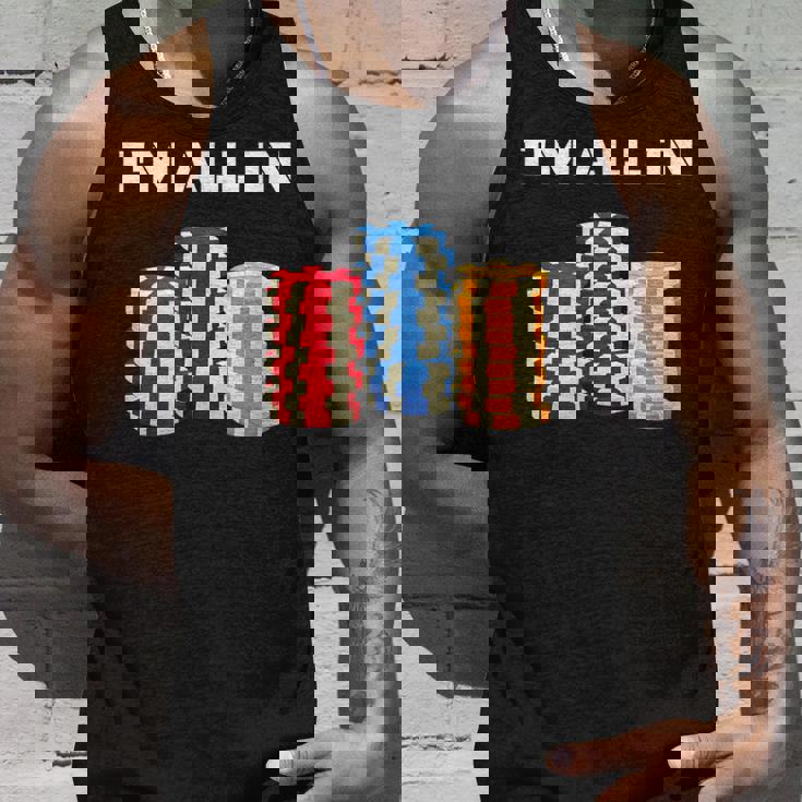 ポーカープレイヤー I'm All In カード カジノ 恋人 ギフト ギャンブル タンクトップ 彼への贈り物