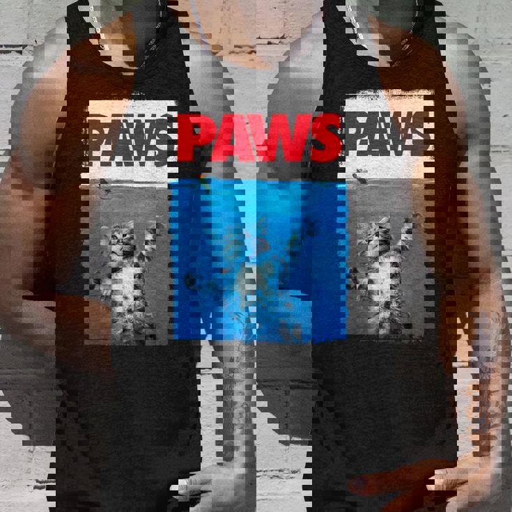 ポーズ（猫の足） かわいいパロディトップ タンクトップ 彼への贈り物