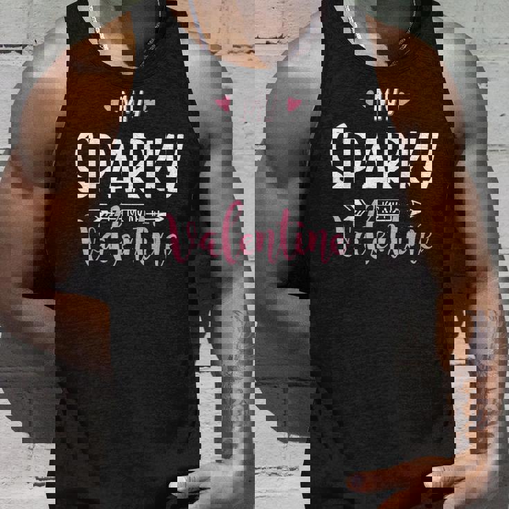 マイ・スパーキー・イズ・マイ・バレンタイン-スパーキー・グラフィック タンクトップ 彼への贈り物