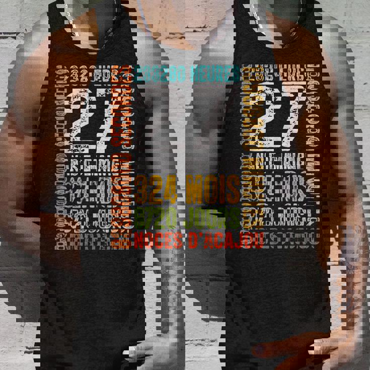 マホガニー結婚記念日、結婚27年プレゼント タンクトップ 彼への贈り物