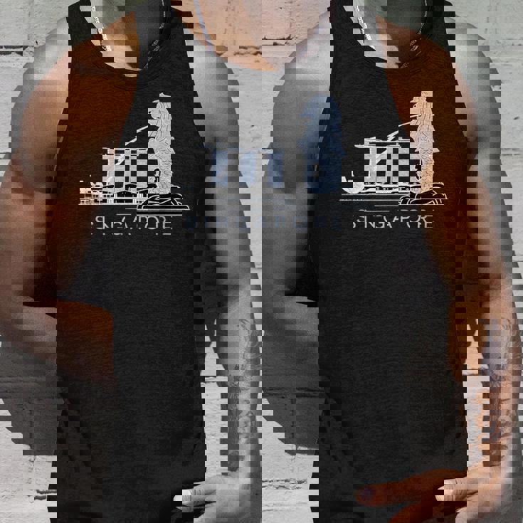 マリーナベイサンズ、マーライオンのスカイラインデザイン、象徴的なシンガポール タンクトップ 彼への贈り物