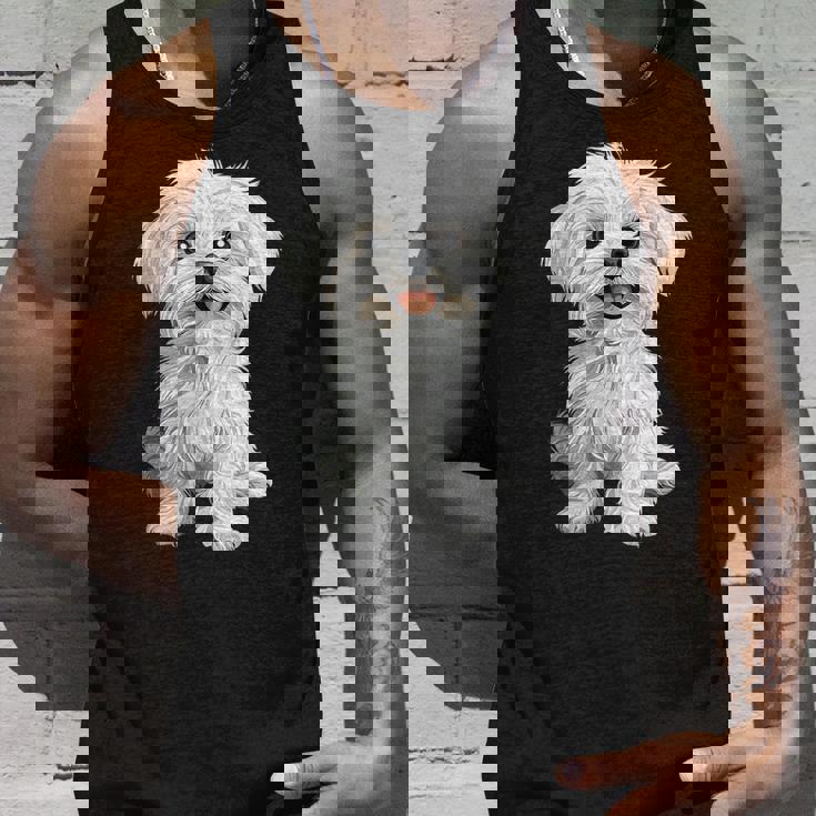 マルチーズ 犬 グラフィック ペット イラスト マルチーズ タンクトップ 彼への贈り物