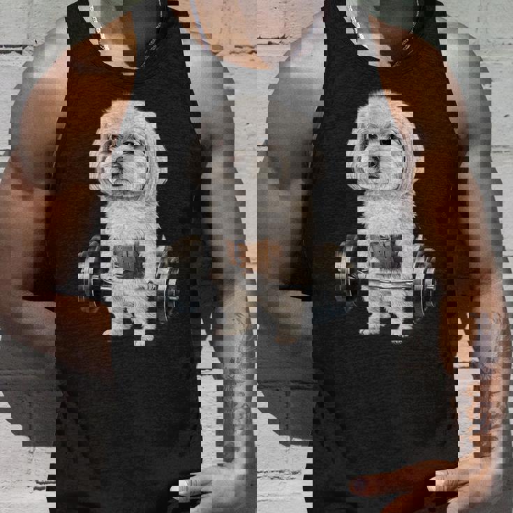 マルチーズドッグ筋トレ バーベルシュラッグバー フィットネス タンクトップ 彼への贈り物