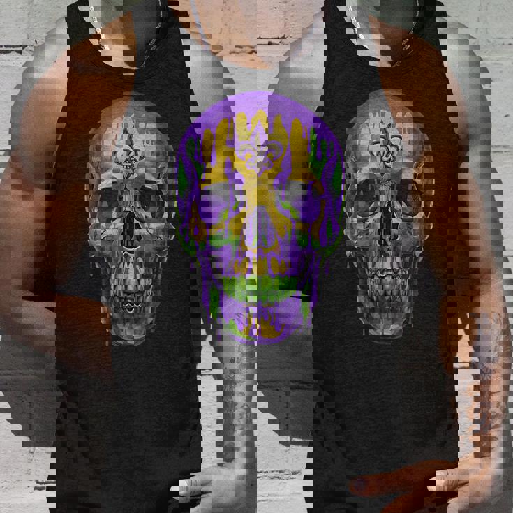 マルディグラ ドリップドリング スカル カーニバル 火曜日 パーティー テーマ 新品 タンクトップ 彼への贈り物