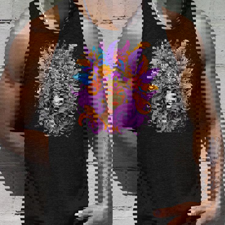 マルディグラ フェザー パープル マスク グリーン ニューオーリンズ タンクトップ 彼への贈り物