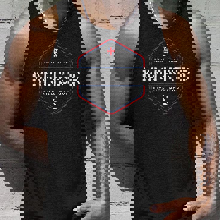 マンチェスター イギリス イギリス 地図フラグ グラフィック タンクトップ 彼への贈り物