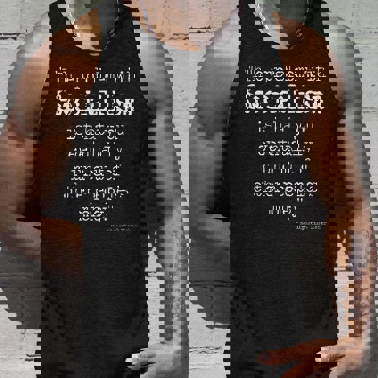 マーガレット・サッチャー 引用 The Problem Withocialism タンクトップ 彼への贈り物