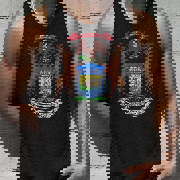 ミシガン州旗国章 タンクトップ 彼への贈り物