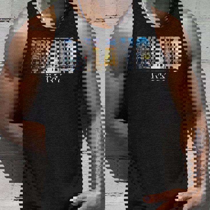 ミラノイタリア-ミラノイタリアファッションイタリアングラフィック タンクトップ 彼への贈り物