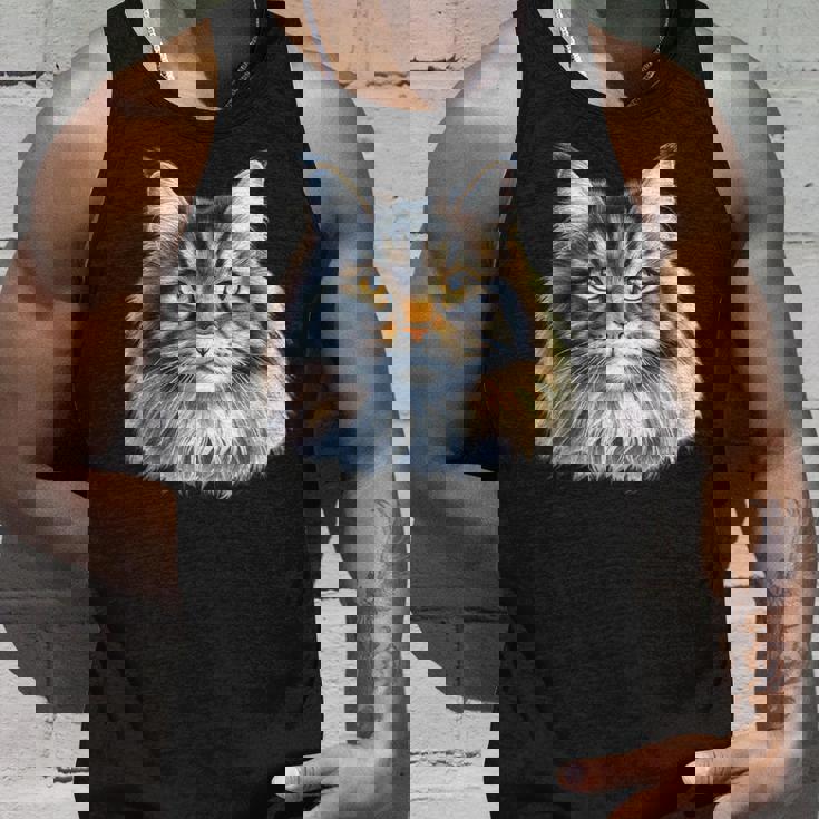 メインクーン 猫の肖像画 タンクトップ 彼への贈り物