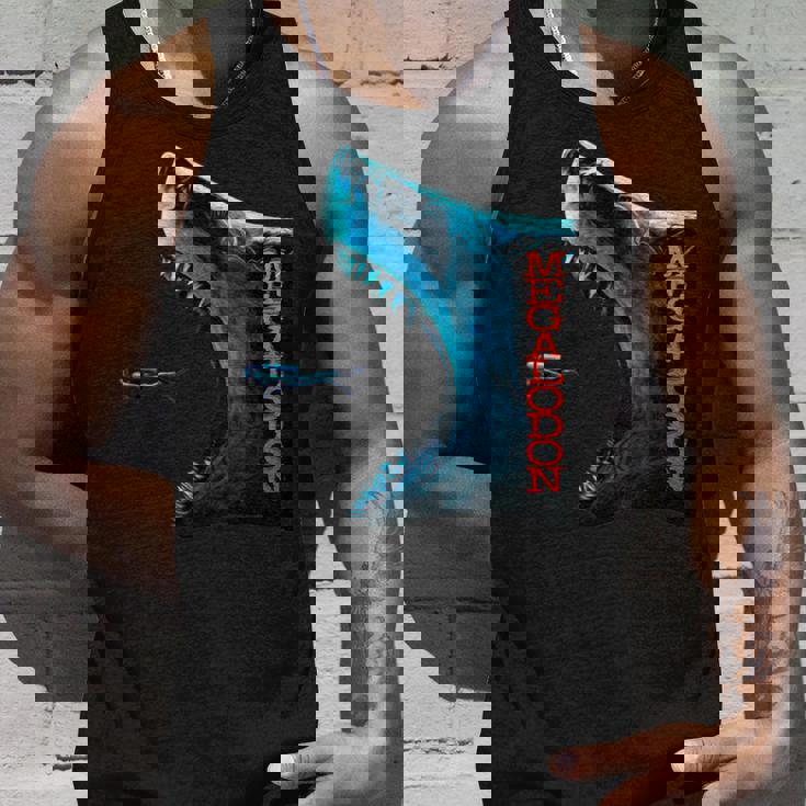 メガロドン モチーフ 原始のサメ サメ 鮫 略奪的な魚 背びれ メガロドン タンクトップ 彼への贈り物