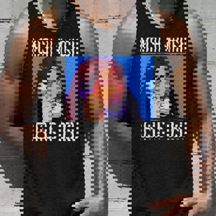 モシ・モシ・ジーザス・デス面白い タンクトップ 彼への贈り物