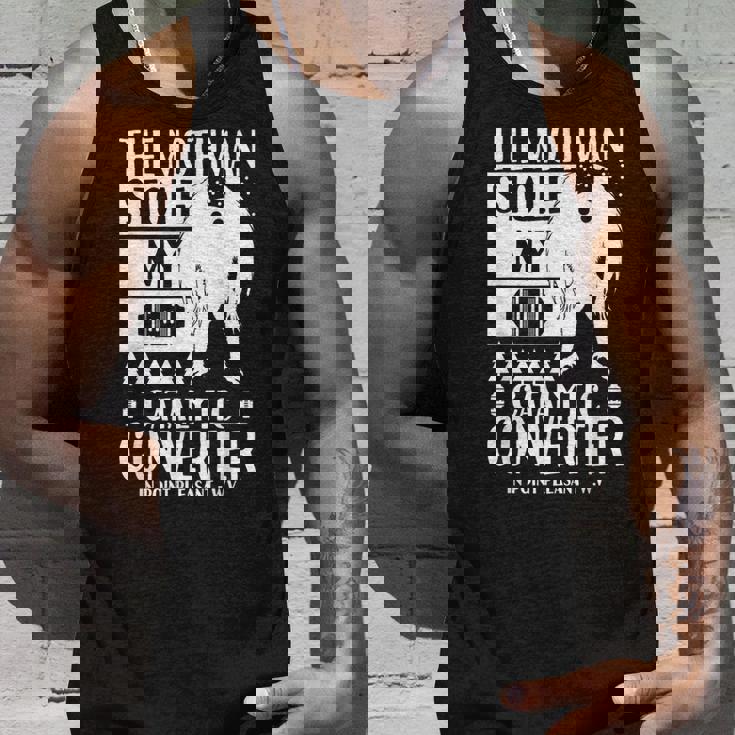 モスマンが私の触媒コンバーターを盗んだ Moth Man Cryptid タンクトップ 彼への贈り物