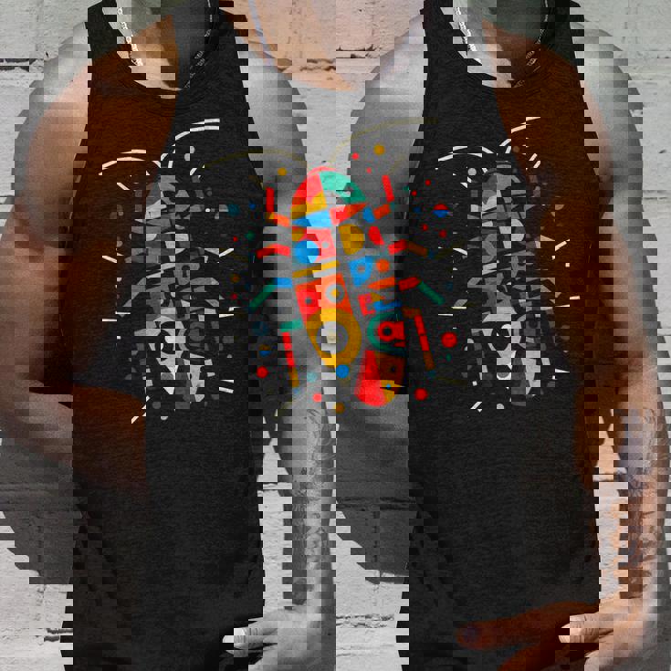 モダン 幾何学的 ミニマリズム イラスト ゴキブリ グラフィック タンクトップ 彼への贈り物