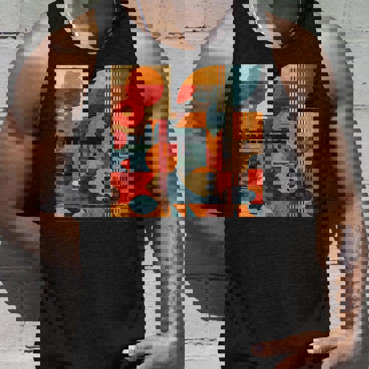 モダン 抽象 パターン ボーホー 抽象 幾何学 タンクトップ 彼への贈り物